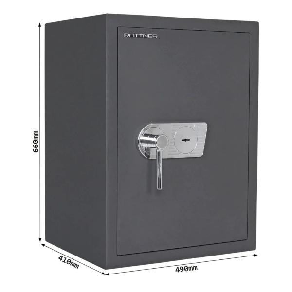 Rottner Kurzwaffentresor EN-1 KWT-65 Doppelbartschloss anthrazit S00361